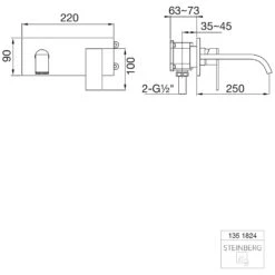 Steinberg Serie 135 Wand-Waschtisch Einhebelmischer Ausladung 25 Cm -Megabad Verkäufe steinberg serie 135 waschtisch wand einhebelmischer 3809837