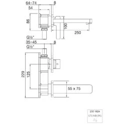 Steinberg Serie 230 Wand-Waschtisch Einhebelmischer Ausladung 25 Cm -Megabad Verkäufe steinberg serie 230 waschtisch wand einhebelmischer 3810146