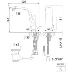 Steinberg Serie 260 Waschtisch-Einhebelmischbatterie Mit Ablaufgarnitur 11 Steinberg Serie 260 Waschtisch-Einhebelmischbatterie Mit Ablaufgarnitur -Megabad Verkäufe steinberg serie 260 waschtisch einhebelmischbatterie mit 3804509