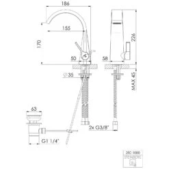 Steinberg Serie 280 Waschtisch-Einhebelmischer Mit Ablaufgarnitur -Megabad Verkäufe steinberg serie 280 waschtisch einhebelmischer mit 5487310