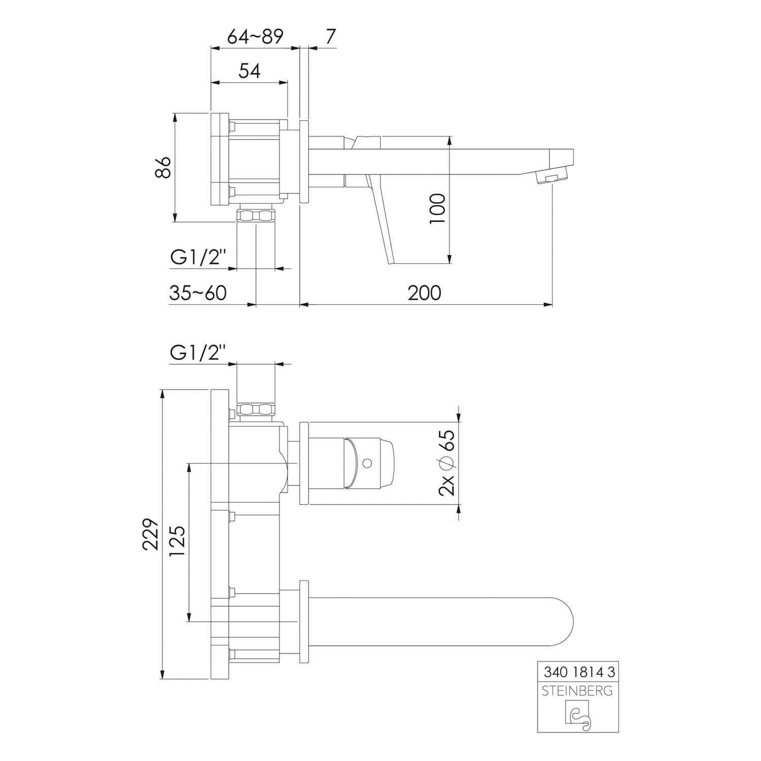 Steinberg Serie 340 Waschtisch-Wand-Einhebelmischer Mit Farbhülse 7 Steinberg Serie 340 Waschtisch-Wand-Einhebelmischer Mit Farbhülse – Bild 5