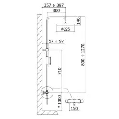 Steinkamp Living Thermostat Duschsystem AP Mit Kopfbrause Ø 22,5 Cm Und Stabhandbrause, Höhenverstellbar -Megabad Verkäufe steinkamp badarmaturen shower column dusche duschsysteme 5346353