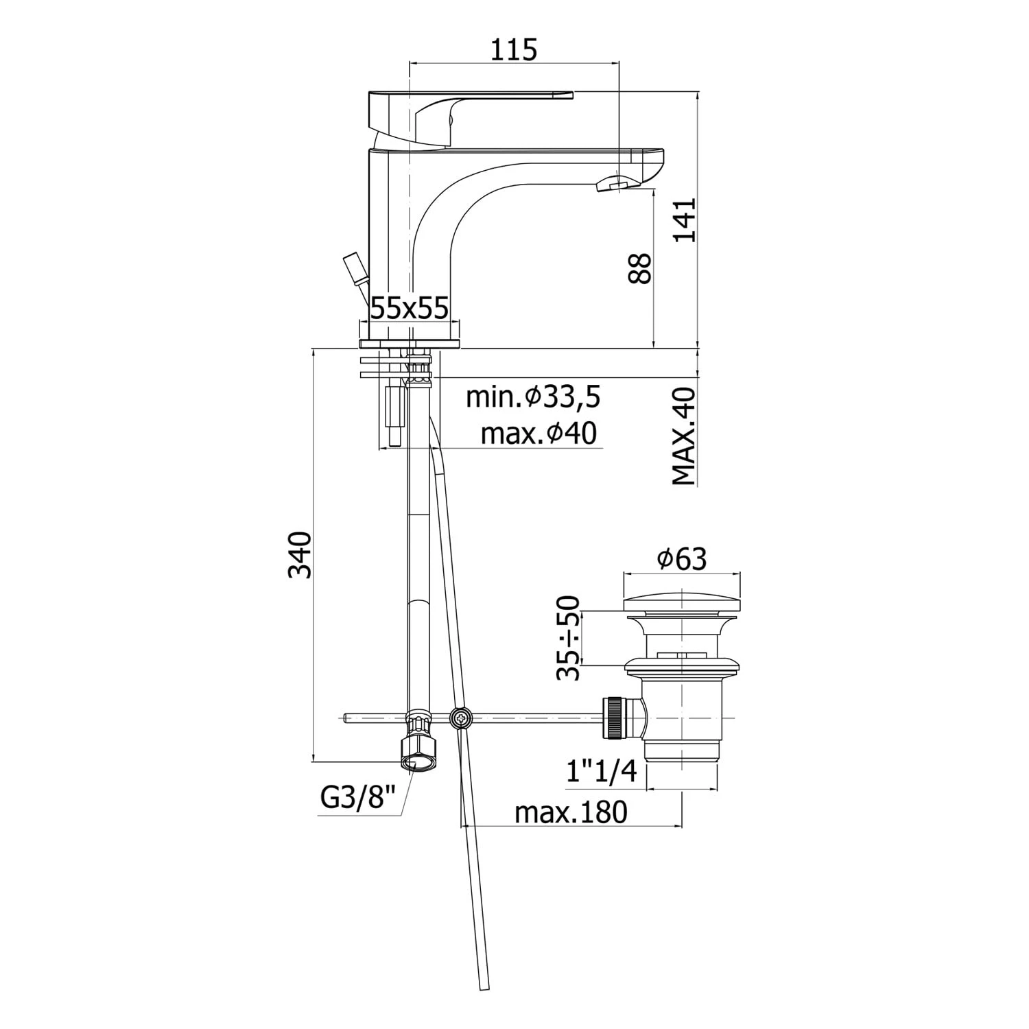 Steinkamp Joy Waschtischarmatur, Mit Ablaufgarnitur 7 Steinkamp Joy Waschtischarmatur, Mit Ablaufgarnitur – Bild 5