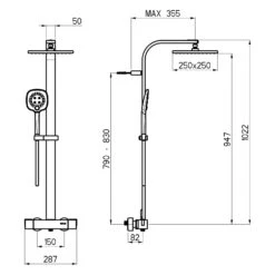 Sturotec Eco-Line 6 L/min Duschsystem Eckig Mit Thermostatarmatur Und Kopfbrause 25 Cm 17 Sturotec Eco-Line 6 L/min Duschsystem Eckig Mit Thermostatarmatur Und Kopfbrause 25 Cm -Megabad Verkäufe sturotec duschsysteme eco line eckig mit 9205218