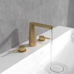 Villeroy & Boch Conum Dreiloch-Waschtischarmatur Mit Zugstangen-Ablaufgarnitur -Megabad Verkäufe villeroy boch alle kollektionen conum armaturen 13752025