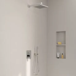 Villeroy & Boch Taro Duschsystem Mit Brausehalter, Stabhandbrause Und UP-Einhebel-Armatur