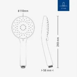 Villeroy & Boch Universal Showers Handbrause Mit Drei Strahlarten, Rund -Megabad Verkäufe villeroy boch alle kollektionen universal showers 14008130