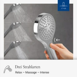 Villeroy & Boch Verve Showers Handbrause Mit Drei Strahlarten -Megabad Verkäufe villeroy boch alle kollektionen verve showers 14008098